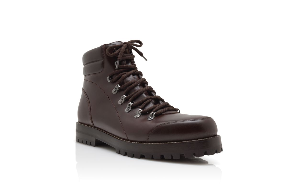Dunkelbraune Kalbsleder-Wellenstiefel