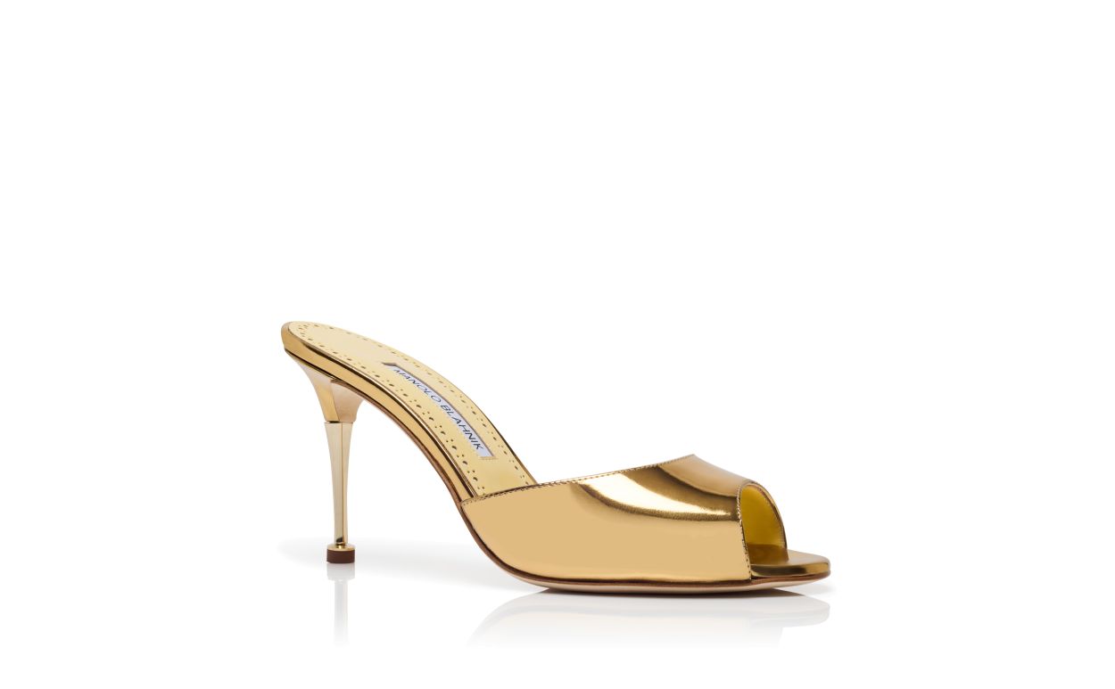 Gold-Kalbsleder-Mules