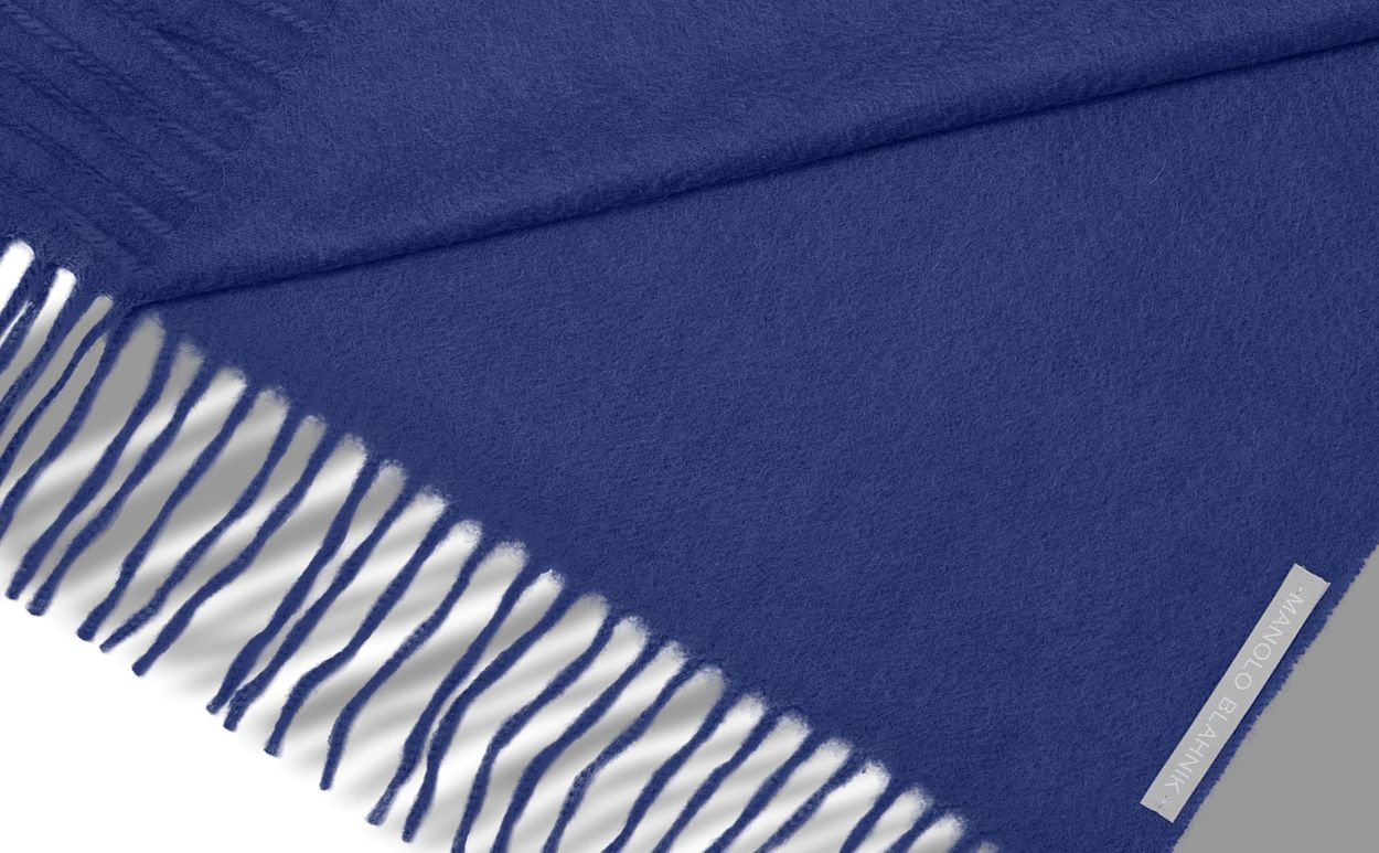 Blaue Kaschmir-Schal