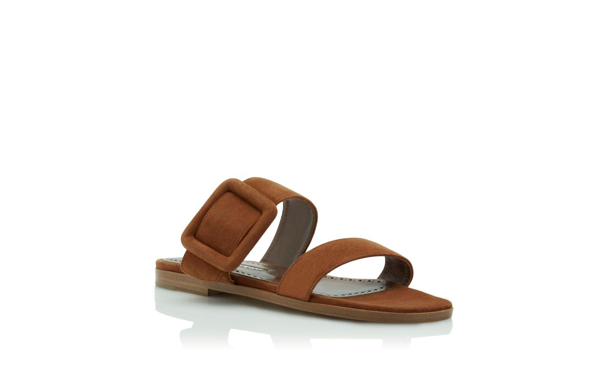 Braune Wildleder-Flachslipper