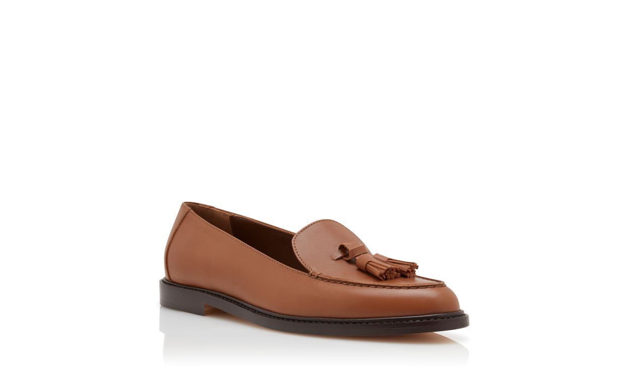 Braune Kalbleder-Laufschuhe