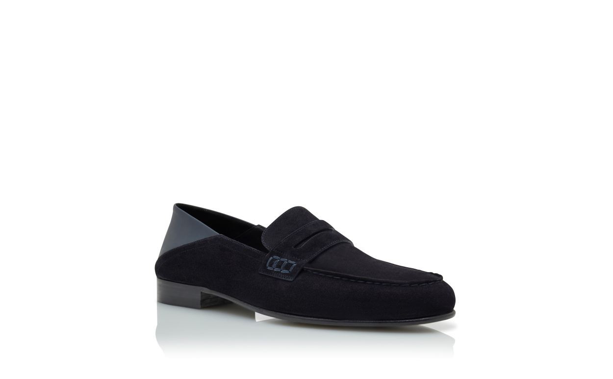 Marineblau-samtene Penny Loafers