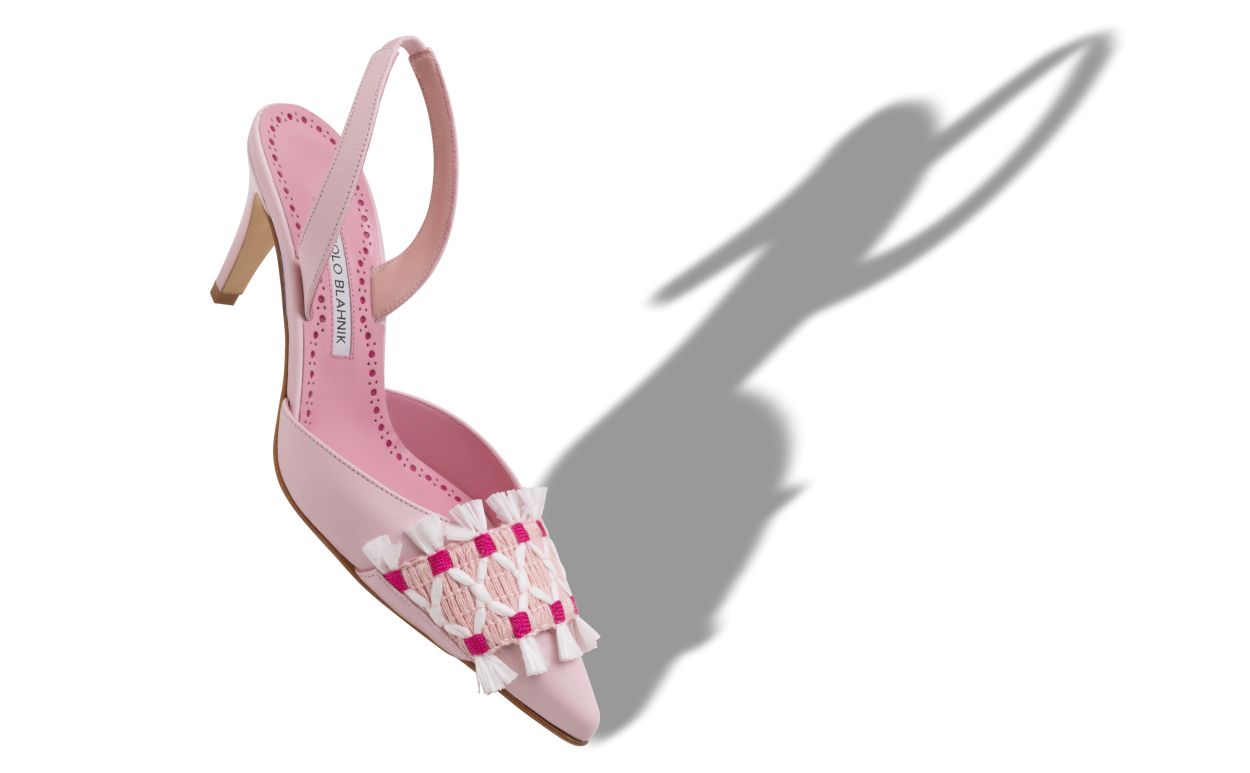 Hellrosa Nappa-Leder-Slingback-Pumps