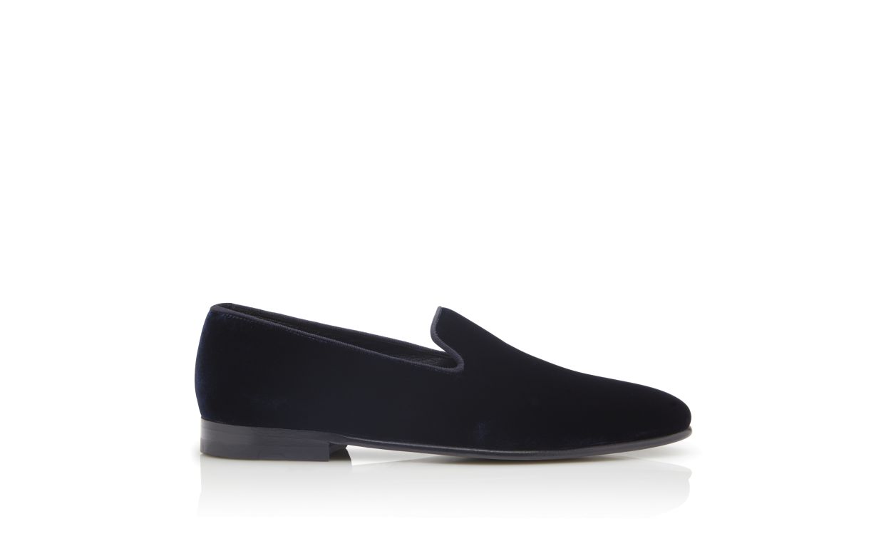 Marineblaue Samt-Laufschuhe