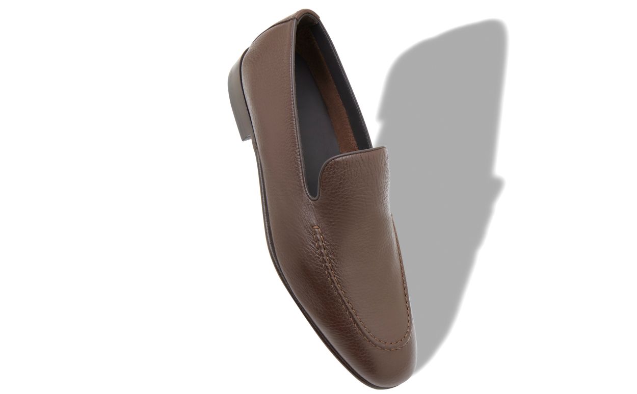 Braune Kalbleder-Laufschuhe