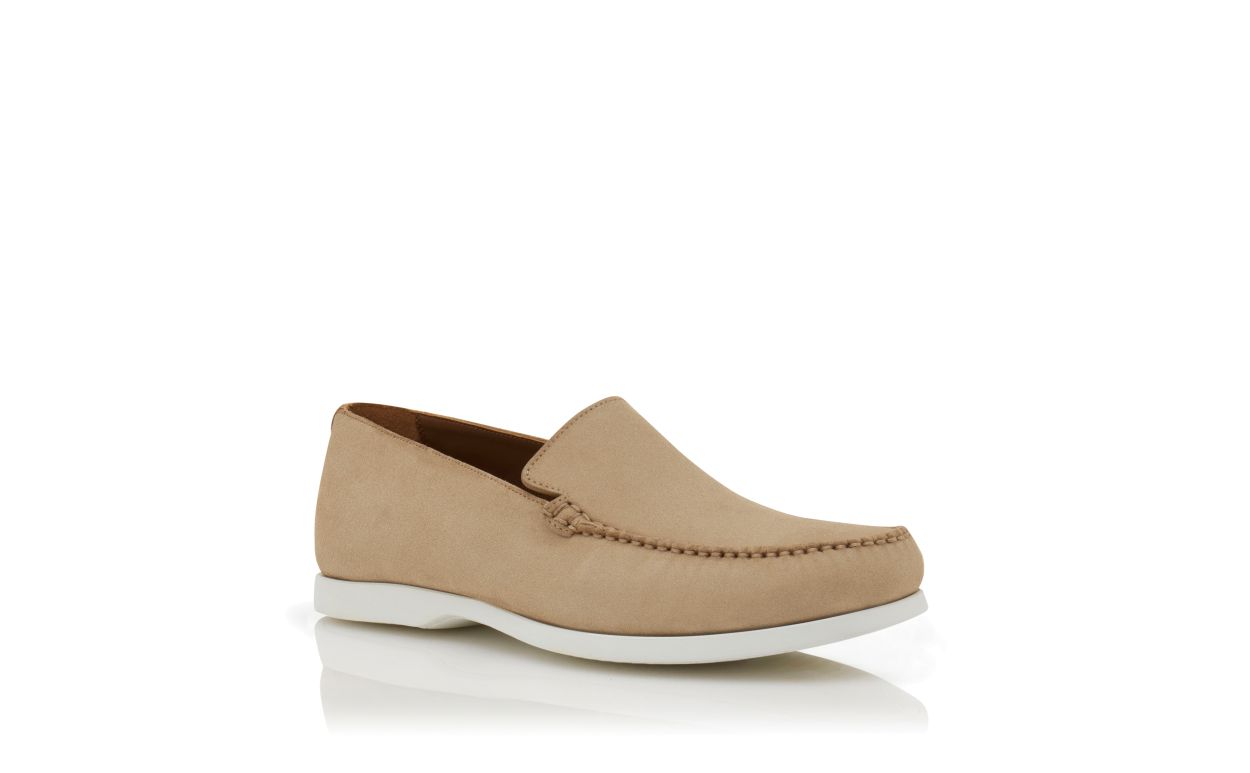 Beige Wildleder-Bootschuhe