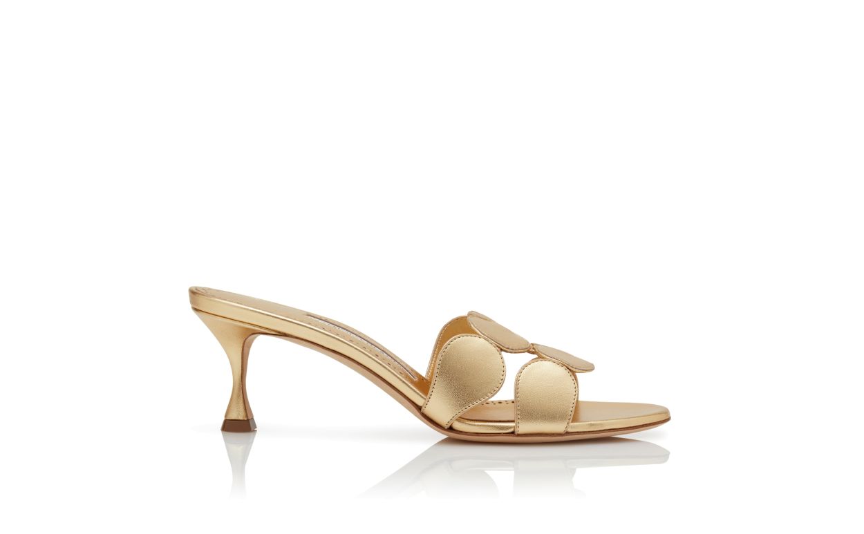 Gold-Nappa-Leder-Mules