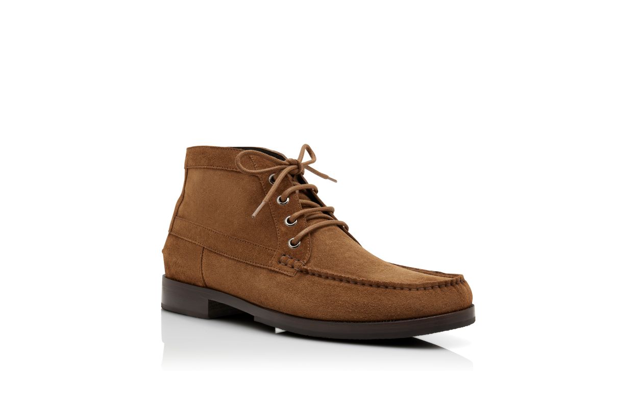 Braune Kalbsleder-Schnürstiefel