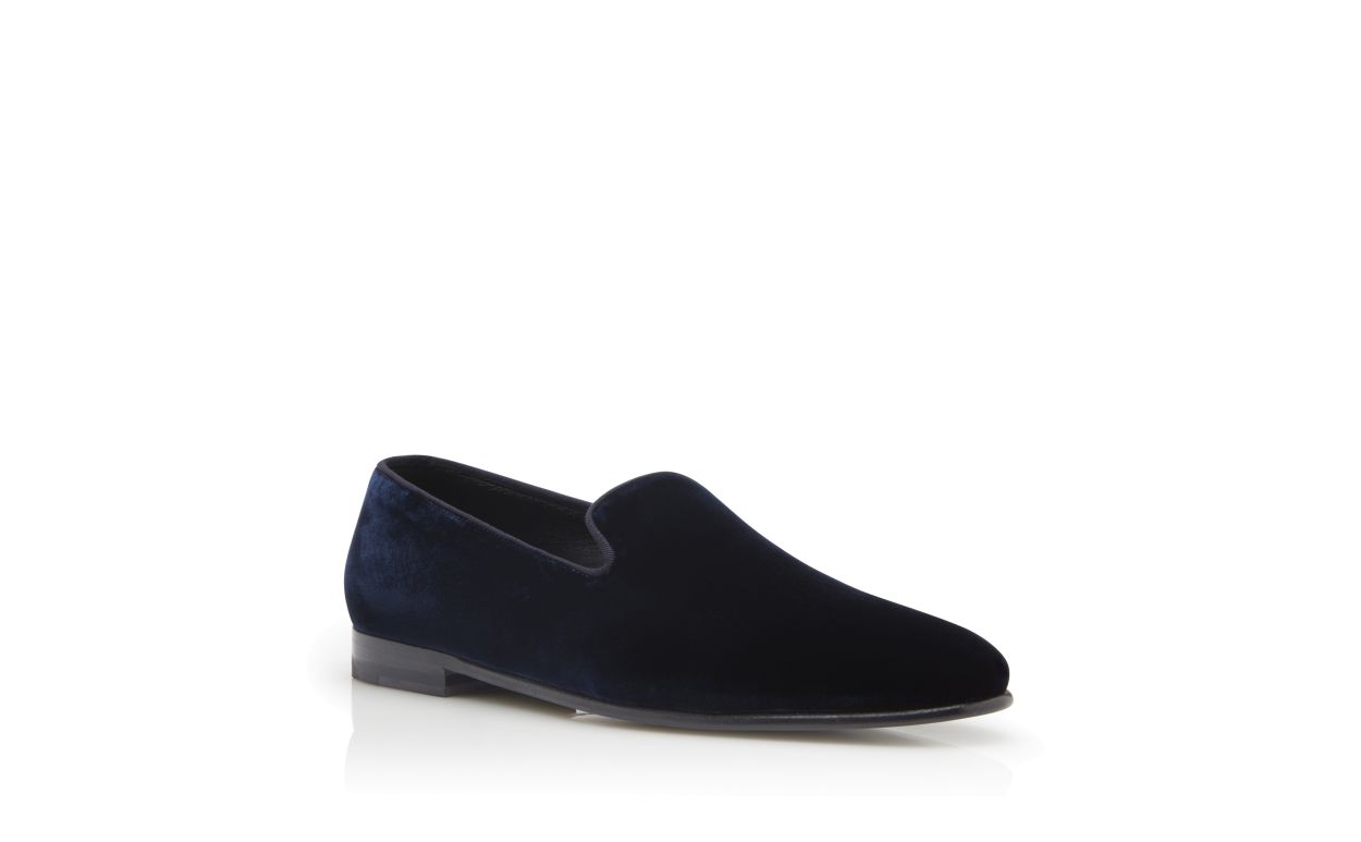 Marineblaue Samt-Laufschuhe