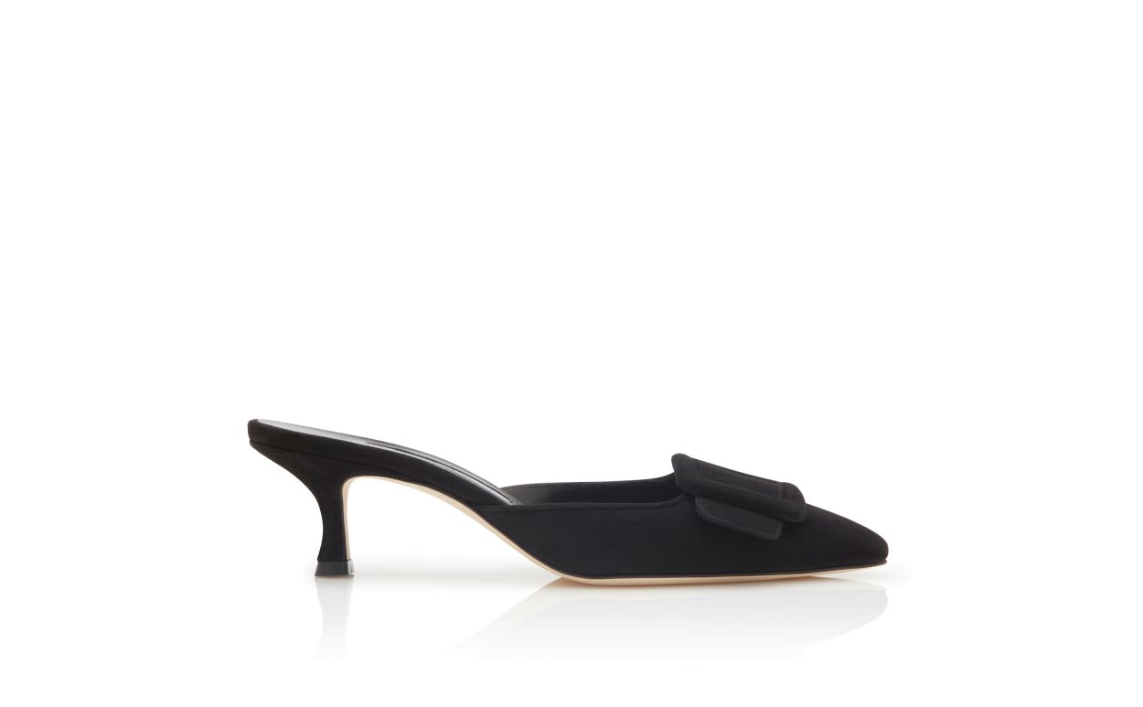 Schwarze Wildleder-Kleidchen-Sandalen