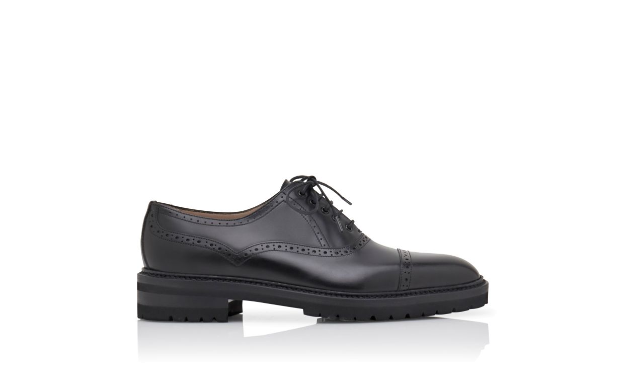 Schwarze Kalbleder-Latschen-Schuhe