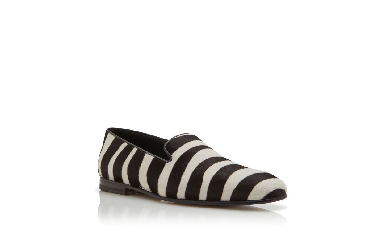 Zebra-Muster-Kalbsleder-Loafer