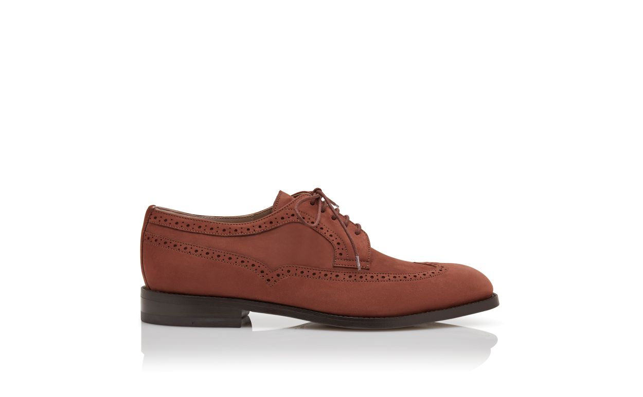 Braune Wildleder-Schnür-Oxfords