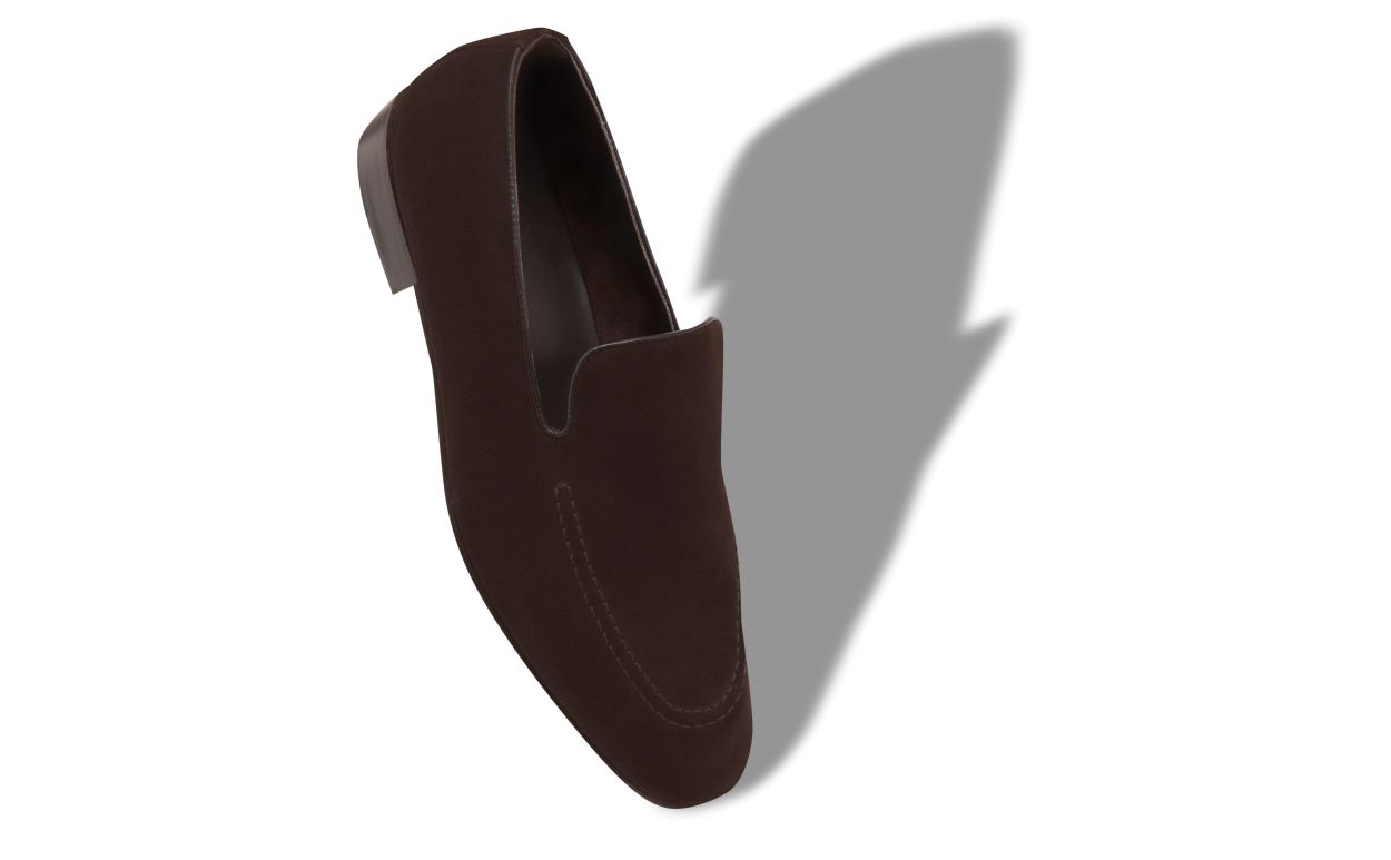 Dunkelbraune Wildleder-Laufschuhe