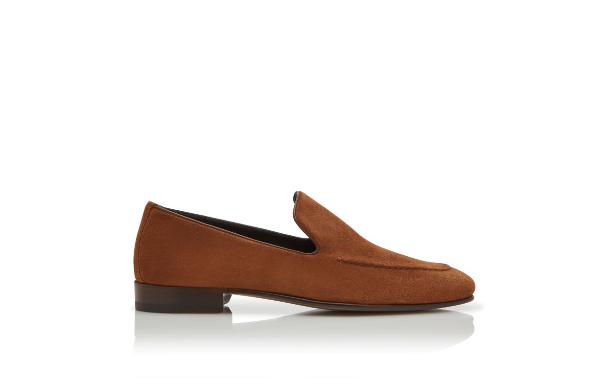 Braune Wildleder-Laufschuhe