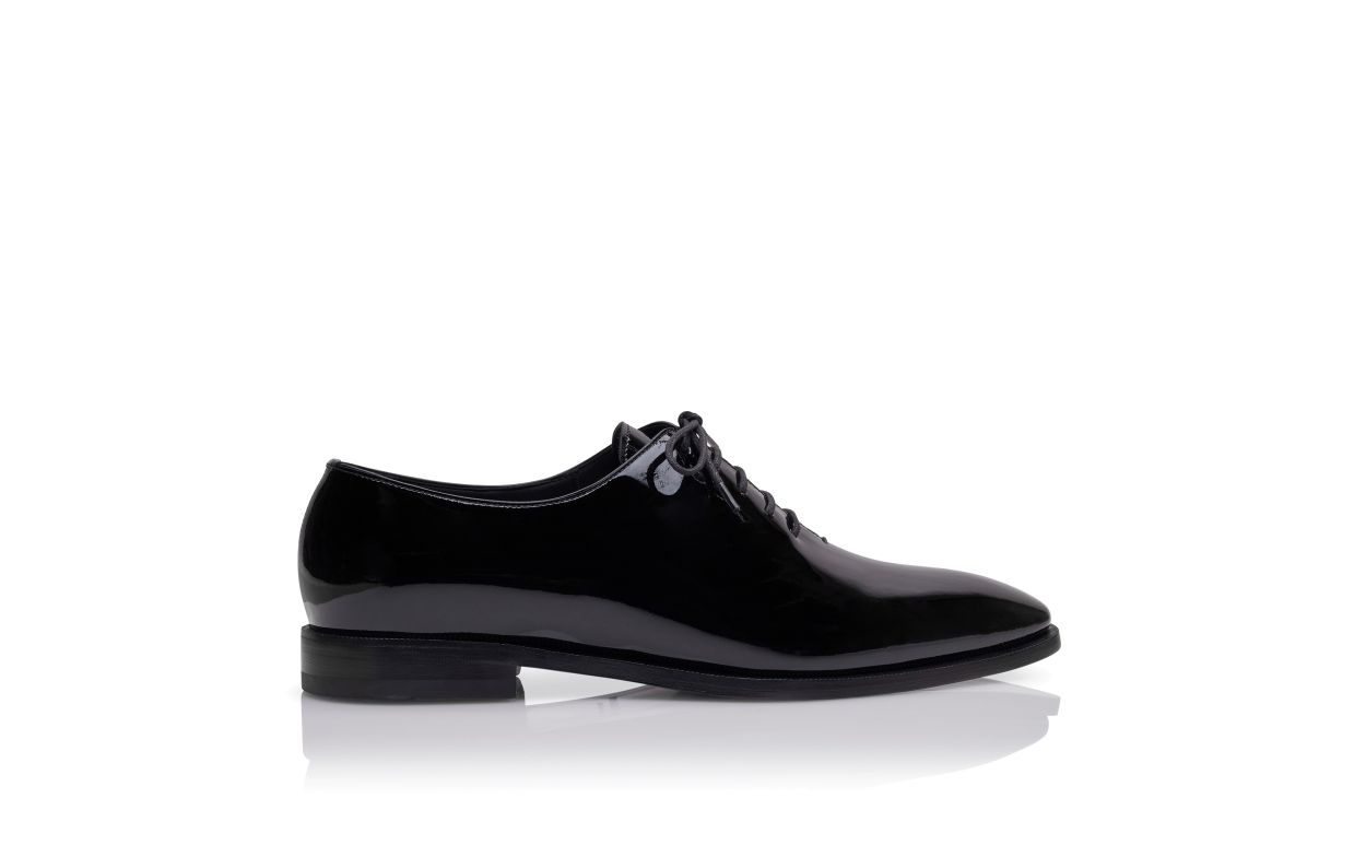 Schwarze Kalbsleder-Schnürschuhe