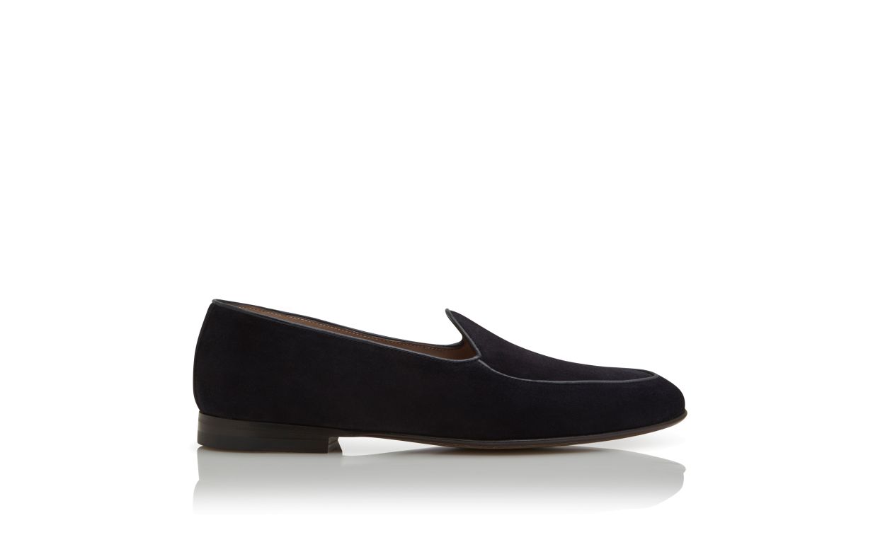 Marineblau Leder-Loafer