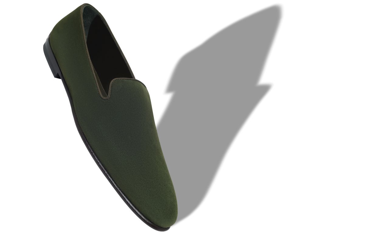 Grüne Suede Loafers