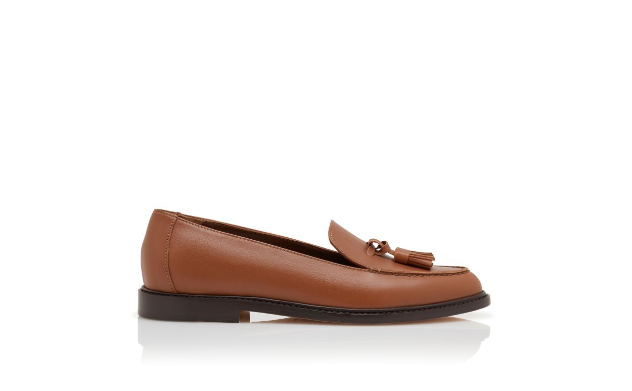Braune Kalbleder-Laufschuhe