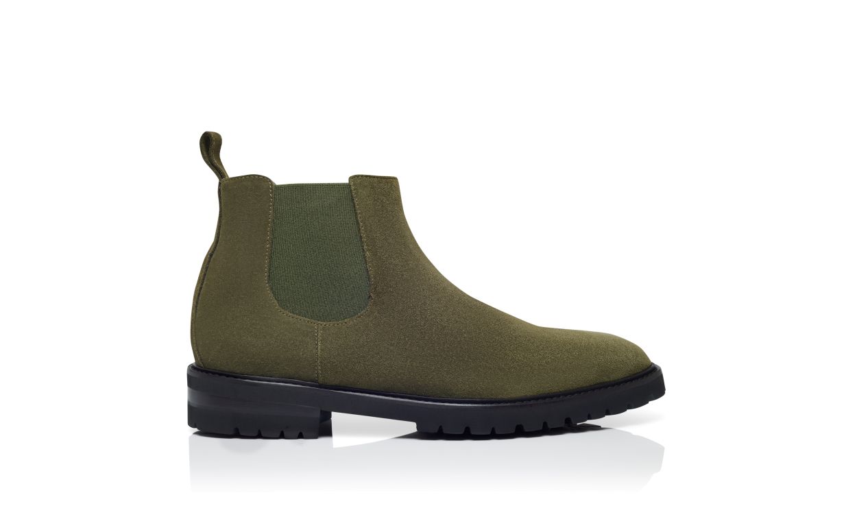 Khaki Suede Knöchelstiefel