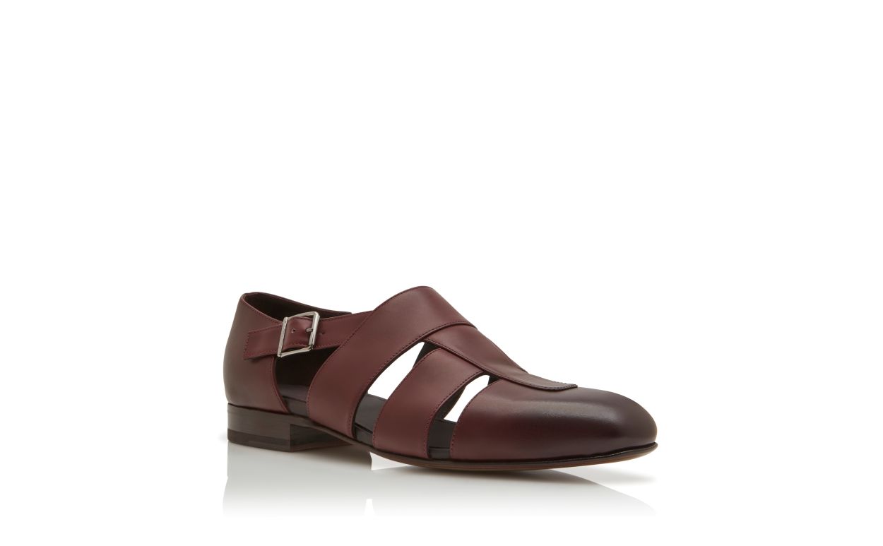 Rote Kalbsleder-Sandalen