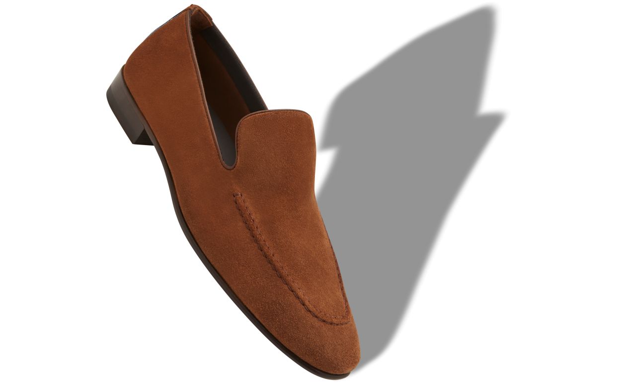 Braune Wildleder-Laufschuhe