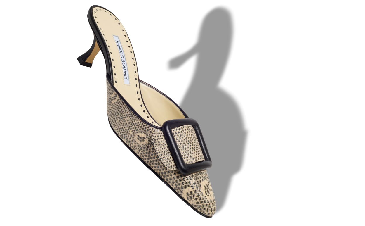 Mokassins aus Kalbsleder mit Lizard-Print