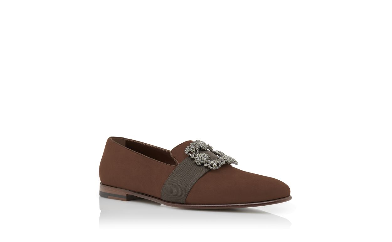 Braune Wildleder-Steppen-Schnürschuhe