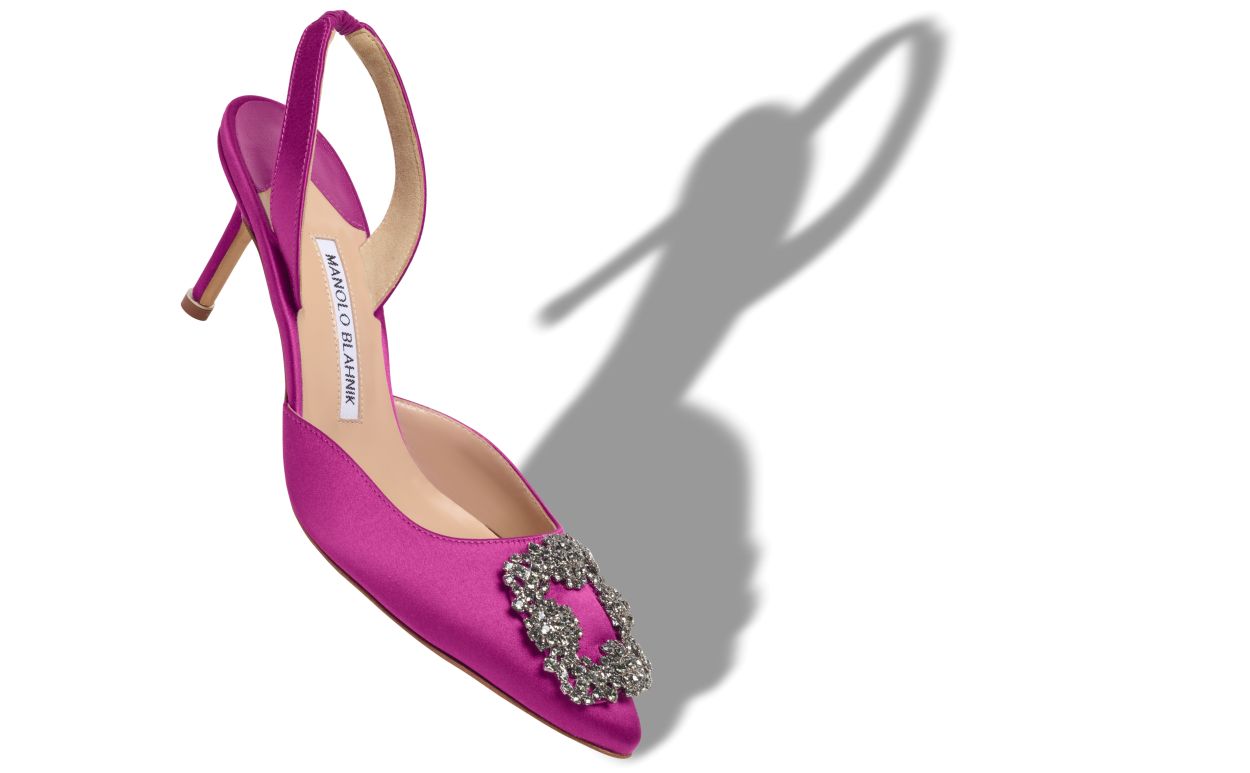 Rosa Satin-Steppschuhe mit Juwel-Schnürriemen