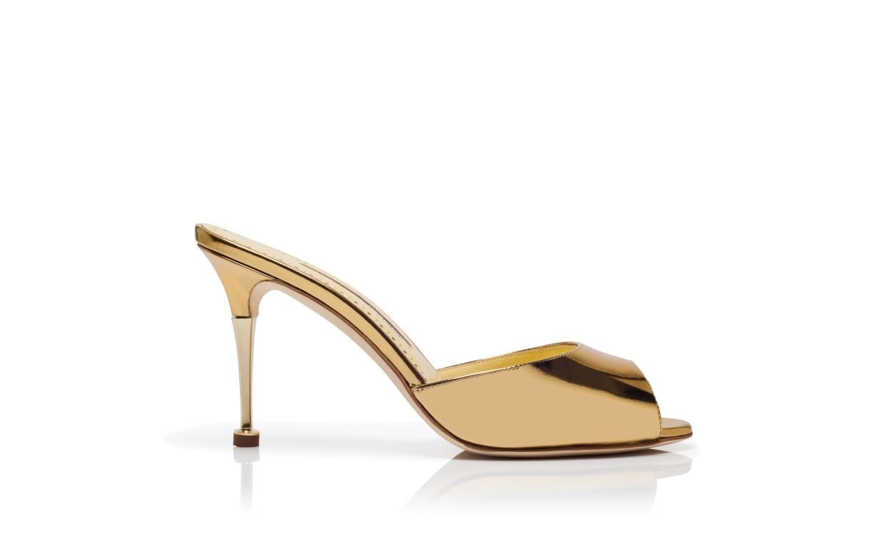 Gold-Kalbsleder-Mules