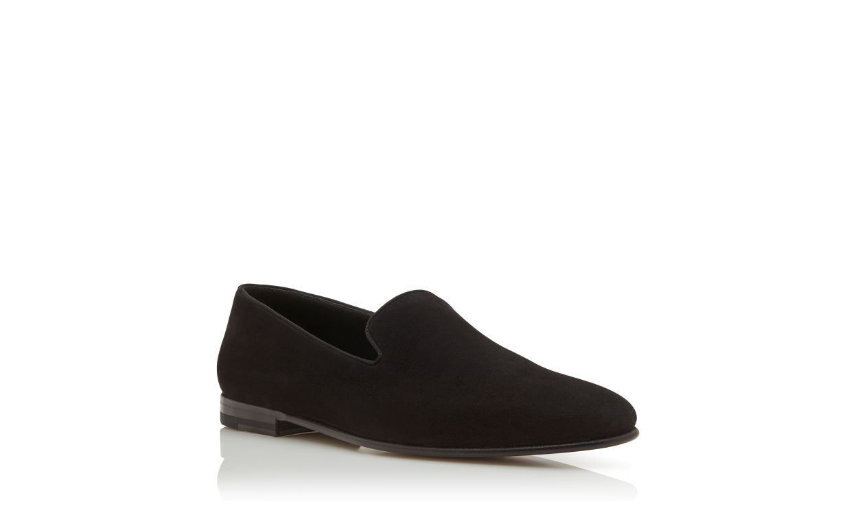 Schwarze Leder-Loafers