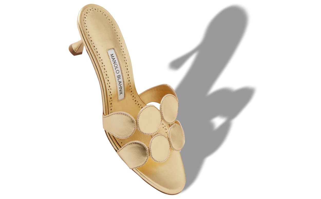 Gold-Nappa-Leder-Mules