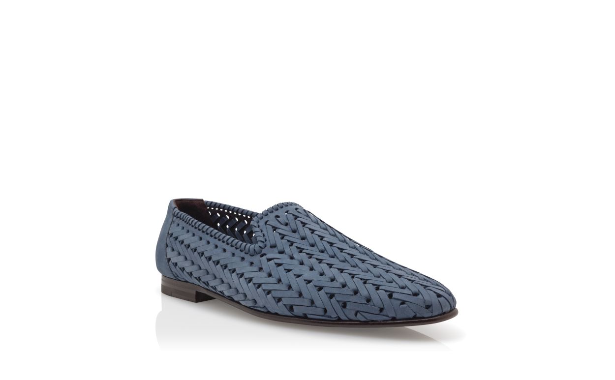 Helle Blaue Nubuk-Webstuhl-Laufschuhe