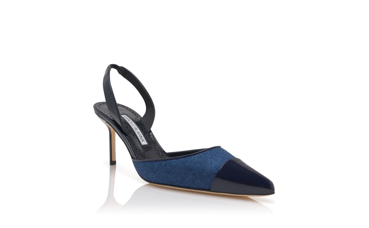 Blau-Navy-Linen-Slingback-Pumps