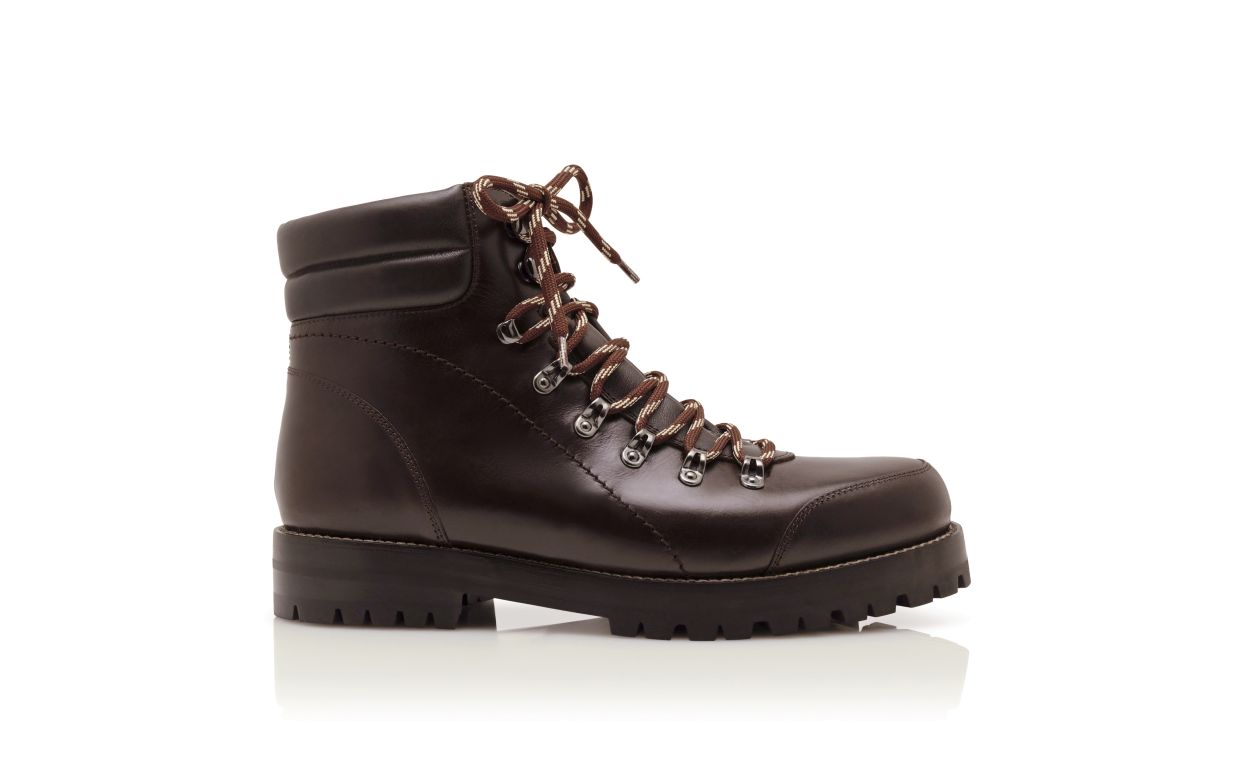 Dunkelbraune Kalbsleder-Wellenstiefel