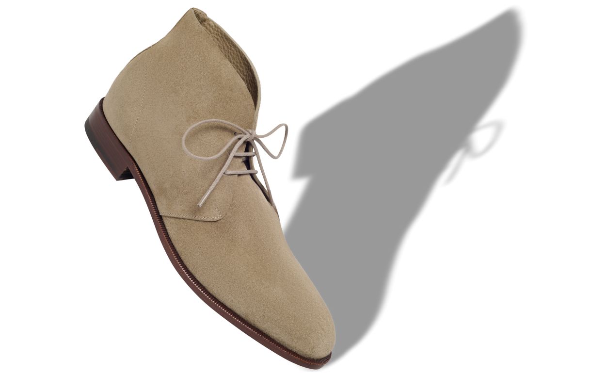 Beige Wildleder-Wüstenstiefel
