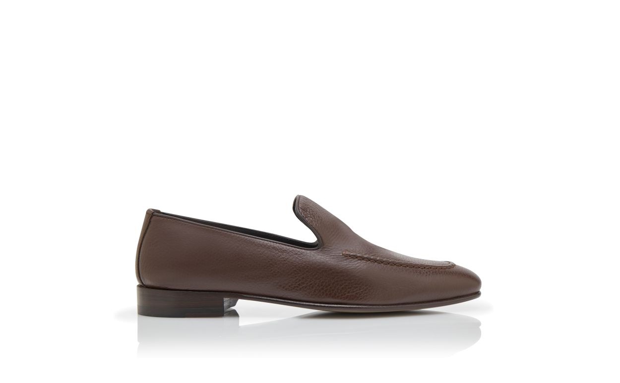 Braune Kalbleder-Laufschuhe