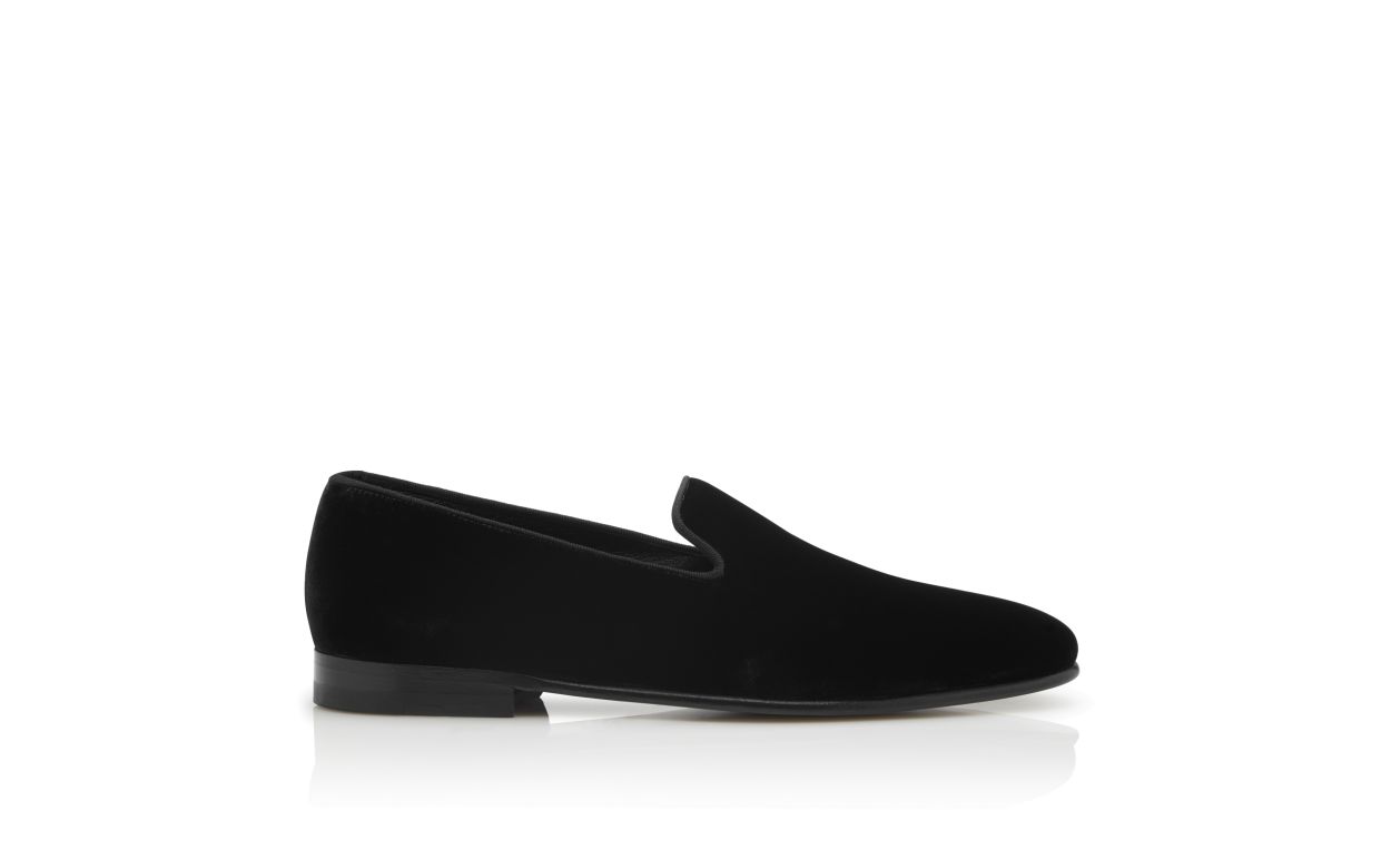 Schwarze Samt-Lounges